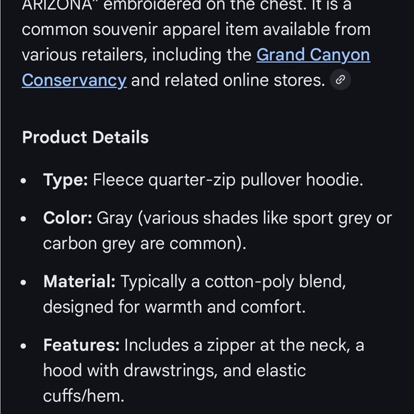 Women’s Gray Grand Canyon Hoodie - Picture 6 of 6